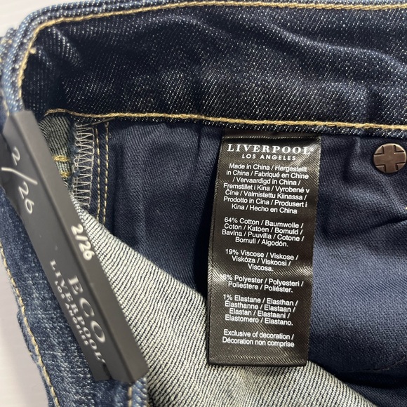 Liverpool Dark Blue Flare Jeans - Picture 8 of 9